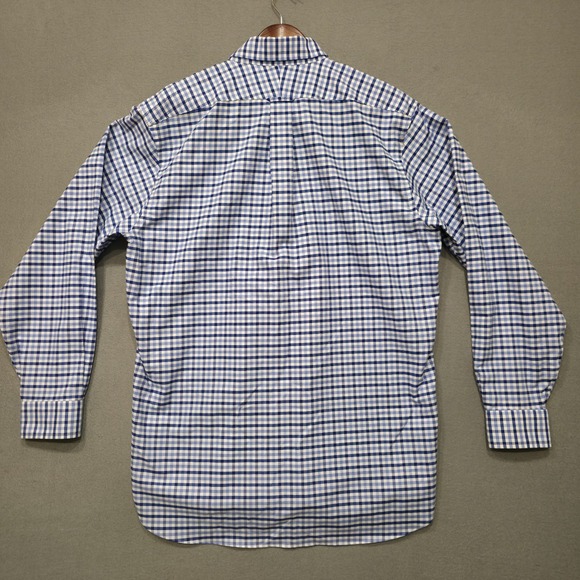 Lands End Men's Supima No-Iron Oxford Long Sleeve Traditional Fit Shirt Size L - Picture 6 of 8